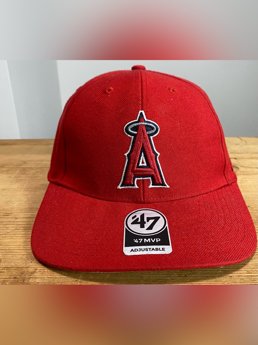 47 Brand Los Angeles Angels MVP Adjustable Hat Red MLB Baseball Snapback Cap